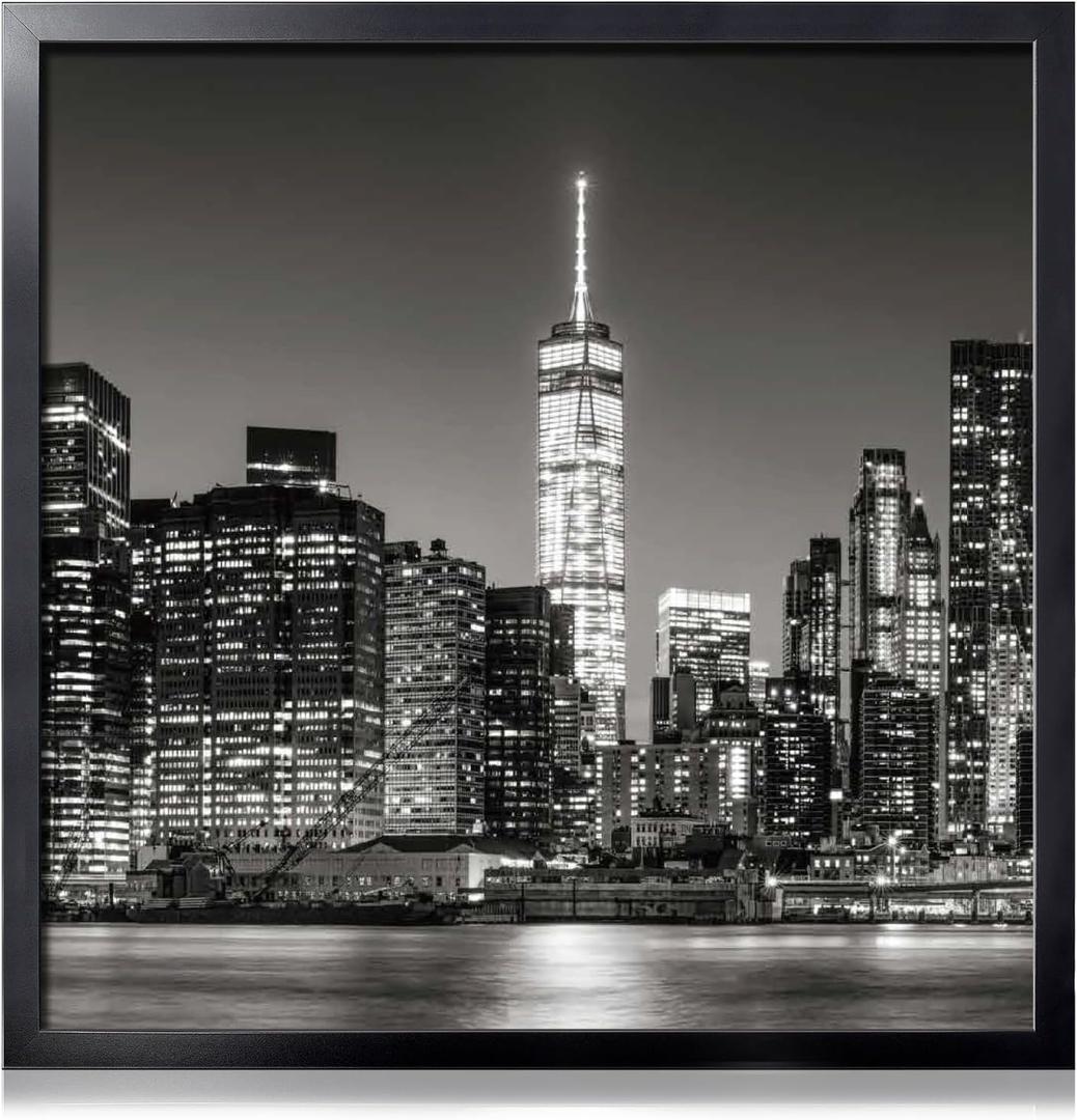 Annecy 28x28 Picture Frame Black1 Pack, 28x28 Picture Frame for Wall Decoration, Classic Black Minimalist Style Suitable for Decorating Houses, Offices, Hotels