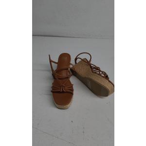 SM New York Wedge Sandals Brown 7.5 