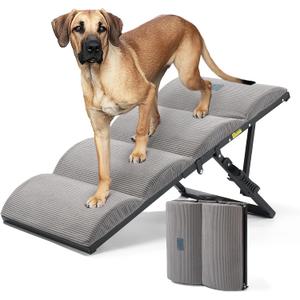 Veehoo Foldable Dog Ramp for Bed Couch Large Dogs, Adjustable 12-20'' High
Portable Dog Stairs 17" Extra Wide for Small Medium Large Pet, Folding Indoor Doggie Steps with Non-Slip Pad, up to 150lbs