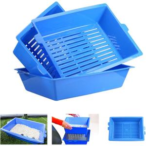 Cat Litter Box With 3 Sifting Trays - Self Cleaning, Reusable, Scoop Free, Easy to Clean Litter Pan for Cats