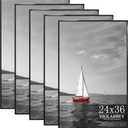 VIOLABBEY 24x36 Poster Frame Set of 5, Black Picture Frames for Wall Mounting Vertically or Horizontally, Gallery Wall Frame