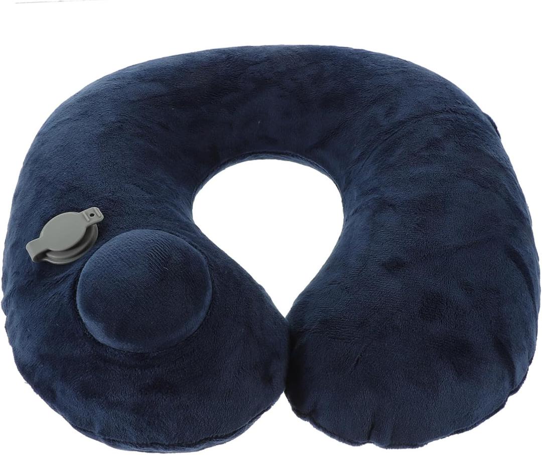 Automatic Inflatable Travel Pillow U-Shaped Neck Support Pillow Cover for Airplane Bus Train Camping
