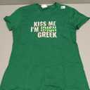 Kiss Me Im Irish Greek - Funny St Patricks Day T-Shirt Women, S