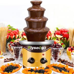 Chocolate Fountain Machine 4 Tiers Cheese Fountain Perfect for Nacho Cheese, Chocolate Sauce, Wedding, Party