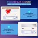 CARFIB Car LED Door Lights Projector 7 Color Wireless Door Warning Lights USB Welcome Doors Sill Courtesy Projection Magnetic Auto Sensing Ambient Lighting Puddle Light 4Pcs