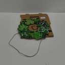 Glenmal 2 Pcs St Patrick's Day Door Sign Wreath Clover Gnomes Shamrock Wooden Hanging Sign Irish Welcome Wood Wreath Party Spring Green Holiday Decor Home Front Door Wall Decorations