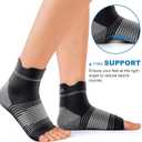 Plantar Fasciitis Sock (6 Pairs) for Men and Women, Compression Foot Sleeves with Arch and Ankle Support, Black, X-Large