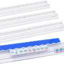 Set of 4 Clear Acrylic Mahjong Racks with Redesigned Pusher, American Mahjong Accessories
