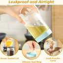 Suclain 9 Pcs Mason Jars with Lids Airtight Overnight Oats Containers Glass Storage Jars for Breakfast Lunch and Leftovers Salad Meal Prep Container for Food Storage Mush Chia Pudding (16 oz)