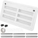 RVGUARD RV Refrigerator Lower/Upper Mount Vent 20-3/4"W x 10-3/4"H, RV Refrigerator Vent Cover Replacement White with Screen for Camper Trailer