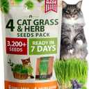 Home Grown 3200+ Indoor Cat Grass Refill  Non-GMO USA Grown Catnip, Oat & Alfalfa Seeds  Cat Grass Kit Replacement  Fast-Growing Pet Grasses for Cats Digestion & Hairball Relief
