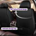 Seat Covers for Toyota Corolla 2014-2019 Car Seat Covers Full Set 5 Seats Waterproof Faux Leather Car Seat Cushion Protector Compatible Airbag (Black & Red)