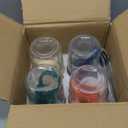 4 Pack Overnight Oats Containers with Lids and Spoons, 16 oz Glass Mason Jars with Airtight Lids, Overnight Oats Jars for Milk, Cereal, Fruit (Light Colors)