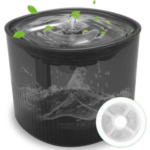 Cat Water Fountain Dog Water Dispenser Automatic Pet Fountain, Dogs Drinking Waterer Bowls Indoor Auto Watering Dish Animal Feeding & Drinking Quiet Waterfall with 1 Replacement Filter (61 oz/1.8 L)