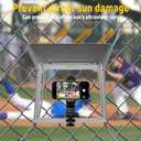 Apexion Baseball Training Equipment, Phone Stabilizer, Game Changer Fence Mount, Universal with Sunshade, Streaming kit, Phone Fence Mount (White)