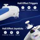 IWGAME Wireless Controller for PS-5/PC, Hall Effect Joysticks & Triggers, Gaming Controller with Programmable/Remap/Turbo/LED Light Functions, 3.5MM Headphone Jack, Dual Vibration,White
