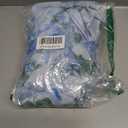 Women's Plus Size Floral Maxi Dress Puff Sleeves Cottagecore Corset Dresses Flowy Smocked Formal Casual Party Wear (Large, Blue)