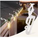 Universal Christmas Lights Clips, 100 Count All-in-One Gutter Clips for C7/E12, C9/E17 Lights, Mini String Lights, Rope Lights, Outdoor Christmas Decor