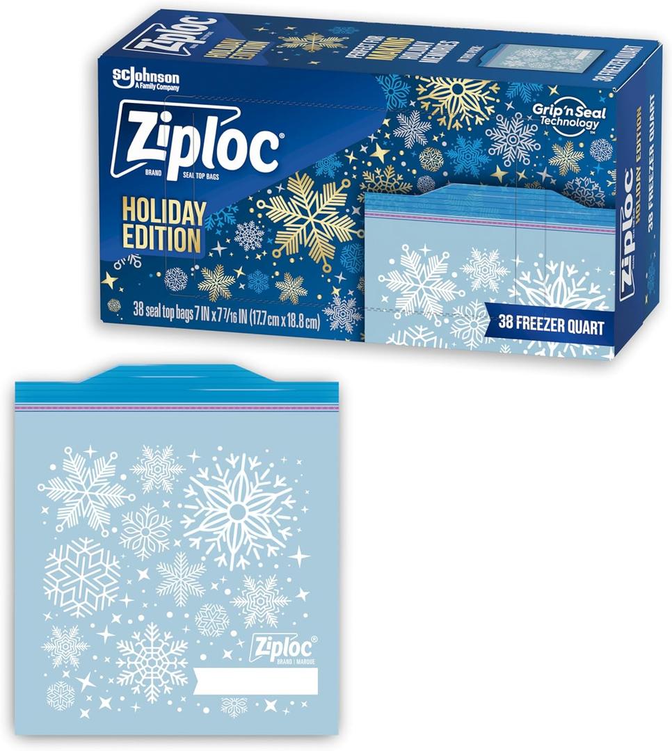 Ziploc Seal Top Bags Limited Edition 38 Quart Freezer (Gallon (38 Count))