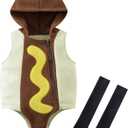 Infant Baby Outfits Girl Boy Hot Dog Hooded Sleeveless Romper Funny Food (6-12 Months, Brown)