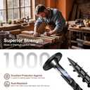 Wood Structural Screws Lag Screws Timber Screws Star Head Exterior Heavy Duty Rust Resistant Star Drive Bit Included (#14 x 5, Black, 50 pcs)