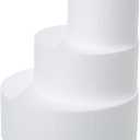 Crafare 3 Tiers Round Foam Cake Dummies Set 4" 6" 8" White Fake Practice Cake Dummy 9 Inch Tall for Christmas Wedding Supplies Baby Shower Birthday Cake Decorating Display