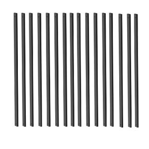 HZIU 50 Pack Deck Balusters 26 Inch Rectangle Deck Railing Balusters with End Caps & Screws, Outdoor Face Mount Metal Spindles for Porch Stair