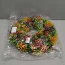 Fall Decor - 16 Inch Autumn Artificial Wreath - Fall Decorations for Thanksgiving, Halloween, Farmhouse, Harvest Home, Outdoor, Indoor, Window, Wall (Green,orange,red,yellow)