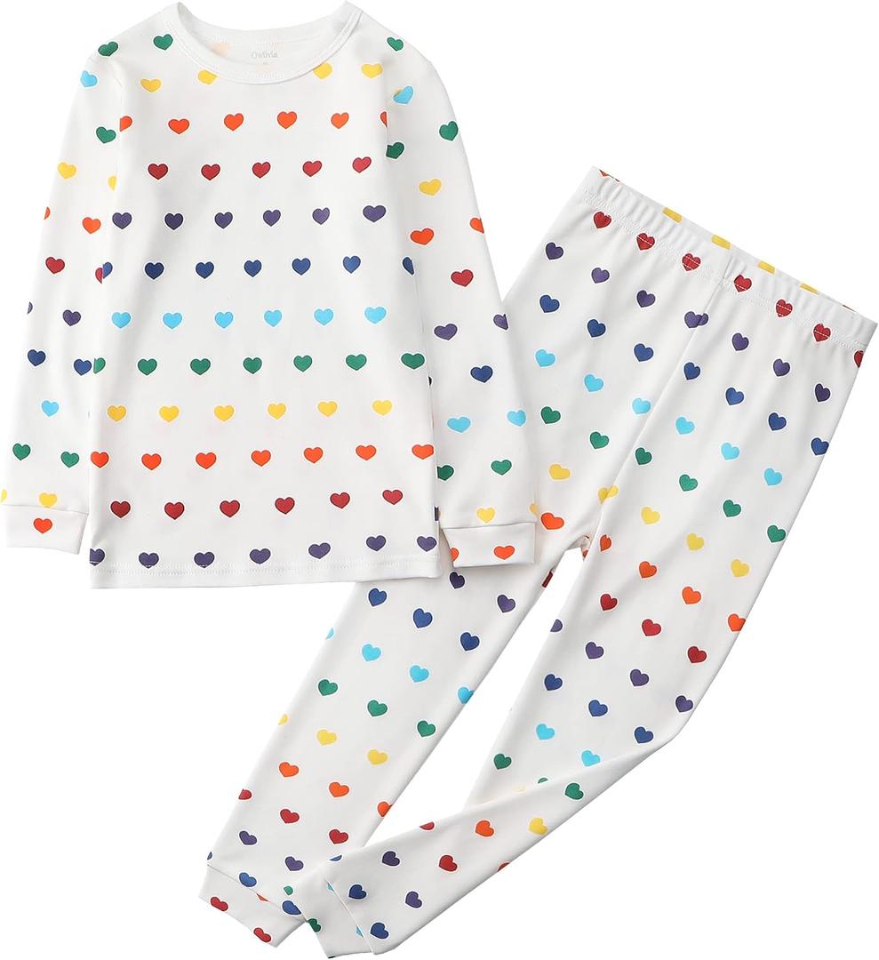 Owlivia 100% Organic Cotton Baby Long Sleeve Pajama Sets, Toddler Boy Girl 2-Piece Sleepwear