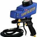 LE LEMATEC Sand Blaster Gun Kit Portable Sandblaster for Air Compressor Rust Removal & Glass Etching Gravity Feed & Siphon Modes AS118-2C