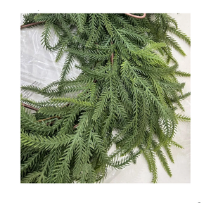 Artificial Real Touch Deluxe Norfolk Pine Garland Christmas Garland for Mantle Garland Greenery Christmas Garlands 2 PCS