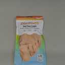 ZenToes 6 Pack Gel Toe Cap and Protector - Cushions and Protects to Provide Relief from Missing or Ingrown Toenails, Corns, Blisters, Hammer Toes (Large, Beige)