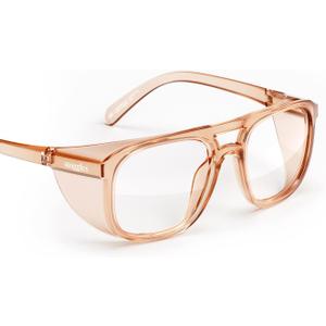 Stoggles Aviator Z87.1 Certified Safety Glasses, Blue-Light, UV Blocking Lens, Top & Side Shield, Anti-Fog, Stylish Eyewear (Redwood)