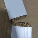 HOMCOM 72" Farmhouse Kitchen Pantry Cabinet, Freestanding Tall Storage Cabinet with 4 Barn Doors, 4 Adjustable Shelves and 8 Door Shelves, Embossed White Wood Grain