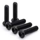 M4-0.7 x 12mm (100 pcs) Button Head Torx Drive Machine Screws, 10.9 Grade Alloy Steel, Black Oxide Finish, Full Thread Coverage