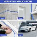 Backer Rod Caulk Saver Blue EPDM Backer Rod for Gaps and Joints Backing Rod Concrete Filler Rubber Backer Rod Joint Filler for Driveway and Wall Cracks (1/4 Inch x 100 ft)