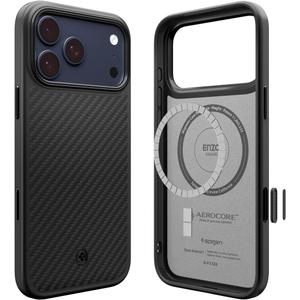 Spigen for iPhone 17 Pro Max Case, Enzo Aramid T [Camera Control Button] [Compatible with MagSafe] - Black Black