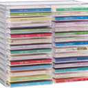 STORi Stackable Clear Plastic CD Organizer with Rubber Feet | Rectangular Jewel Cases Holder Perfect for Theatre Room | Holds up to 30 CD Cases | Made in USA