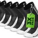 Lux Dual Grip Socks - Soccer Grip Socks for Men and Women. GripArray Performance & Comfort (Large, Black (3 Packs))