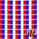 10 Pack 10 Feet Foil Fringe Garland Metallic Tassle Banner Wall Hanging Tinsel Streamers Backdrop for Parade Floats, Bachelorette, Wedding, Birthday, Independence Day Party Decorations(Red Blue White)
