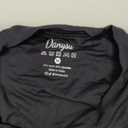 Danysu Double Lined High Round Neck Long Sleeve Tops for Women with Built in Bra Nylon Basic Crop Fall Tee Shirts (Medium, Black)