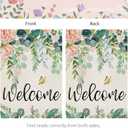 CROWNED BEAUTY Spring House Flag Floral 28x40 Inch Double Sided for Outside Welcome Burlap Large Yard Holiday Decoration CF747-40