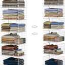 6-Tier Stackable Closet Organizers and Storage Shelves, Closet Shelf Organizer Basket Bins, Foldable Sweater Storage for Clothes Organizer System, WhitePatent Pending
