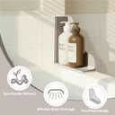 Roslim No-Adhesive 2-Pack All-Silicone Shower Splash Guard with Strong Suction Cups, Reusable Bath Tub Corner Water Blocker for Secure SealKeep Water in Shower or Bath, One-Piece Design, Taupe