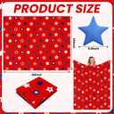 Tudomro 4th of July Patriotic Throw Blanket and Pillow Star Blanket 50 x 60 Inch Red White Blue Soft Flannel Independence Day 250th Anniversery Memorial Day Plush Pillow Sofa Couch America Decor Gifts