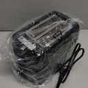 Elite Gourmet ECT1027B Cool Touch Toaster with 6 Temperature Settings & Extra Wide 1.25" Slots for Bagels, Waffles, Specialty Breads, Puff Pastry, Snacks, ETL Certified, 2 Slices, Black