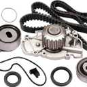 Timing Belt Kit including timing Belt water pump with gasket tensioner bearing etc,OCPTY Compatible for 90 91 92 93 94 95 96 97 Honda Accord/95 96 97 Honda Odyssey/96 97 Isuzu Oasis