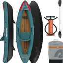 Retrospec Coaster Single & Tandem Inflatable Kayak for Adults - Blow Up Kayak, 220 & 440lb Capacity, Portable Lightweight Kayak with Paddle, Pump & Carry Bag