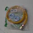 48" Flexible Gas Line Hose - Compatible with Dryer, Stove, Range & Water Heater | Stainless Steel Gas Range Connector Kit | 5/8" OD Line(1/2" ID) with 1/2" FIP & 1/2" MIP Fittings by TOMOON