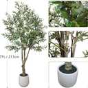 7Ft Olive Tree Artificial Indoor Faux Olive Tree with Elegant Large Planter